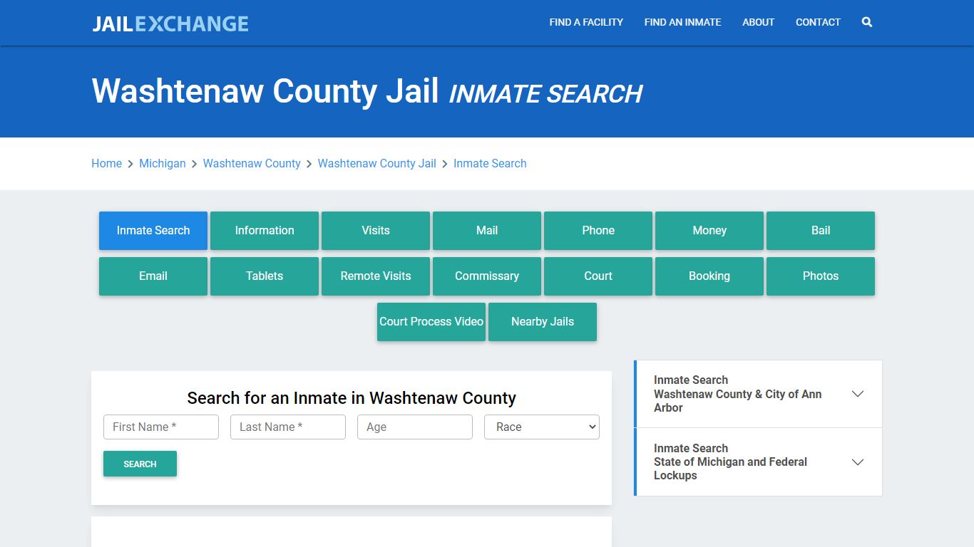 Washtenaw County Jail, MI Inmate Search: Roster & Mugshots