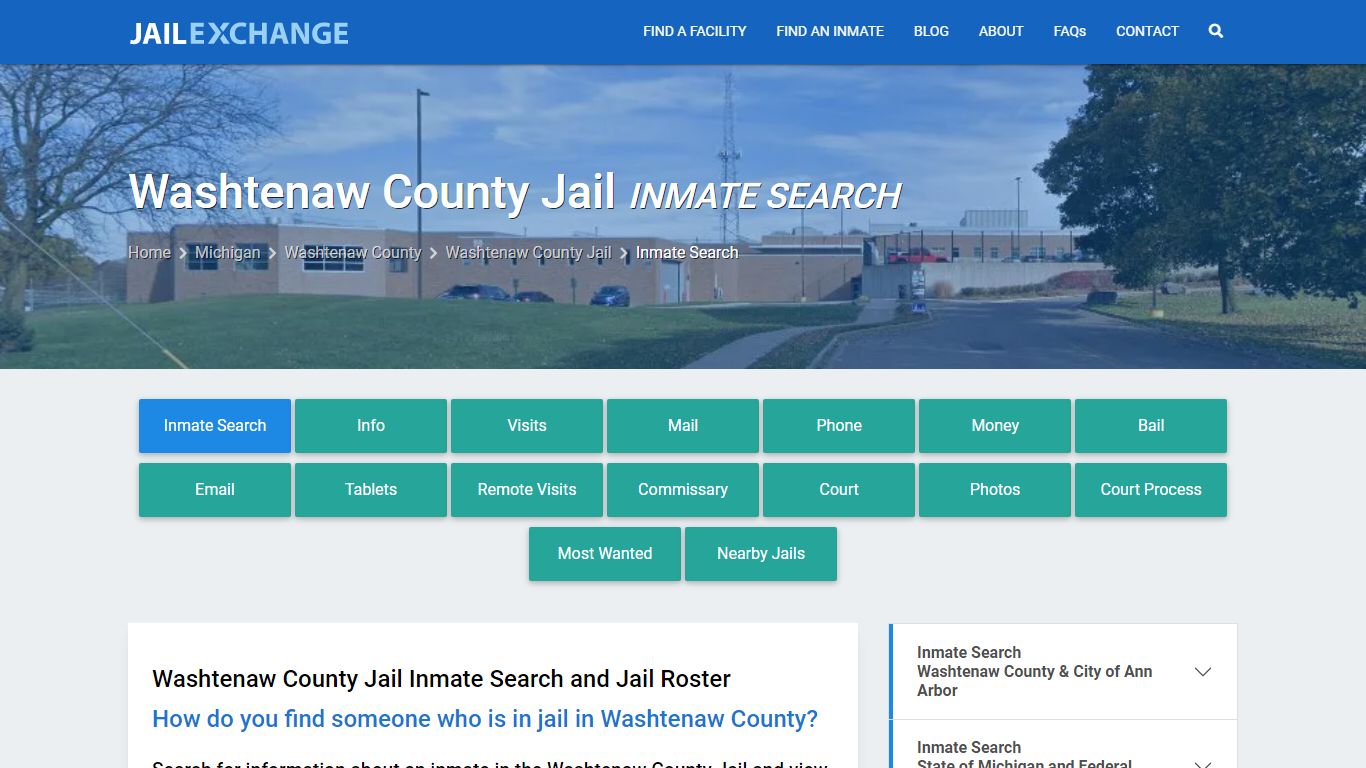 Inmate Search: Roster & Mugshots - Washtenaw County Jail, MI